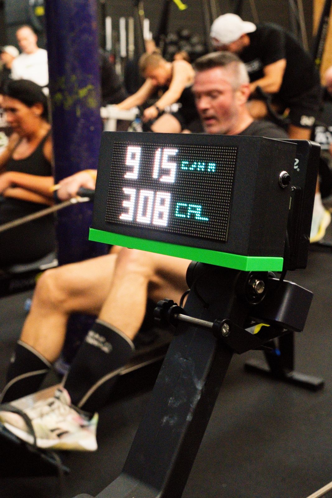 Erg Display on a rower at an event
