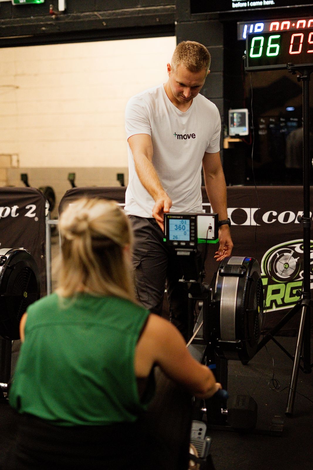 Setting up an Erg Display before a heat